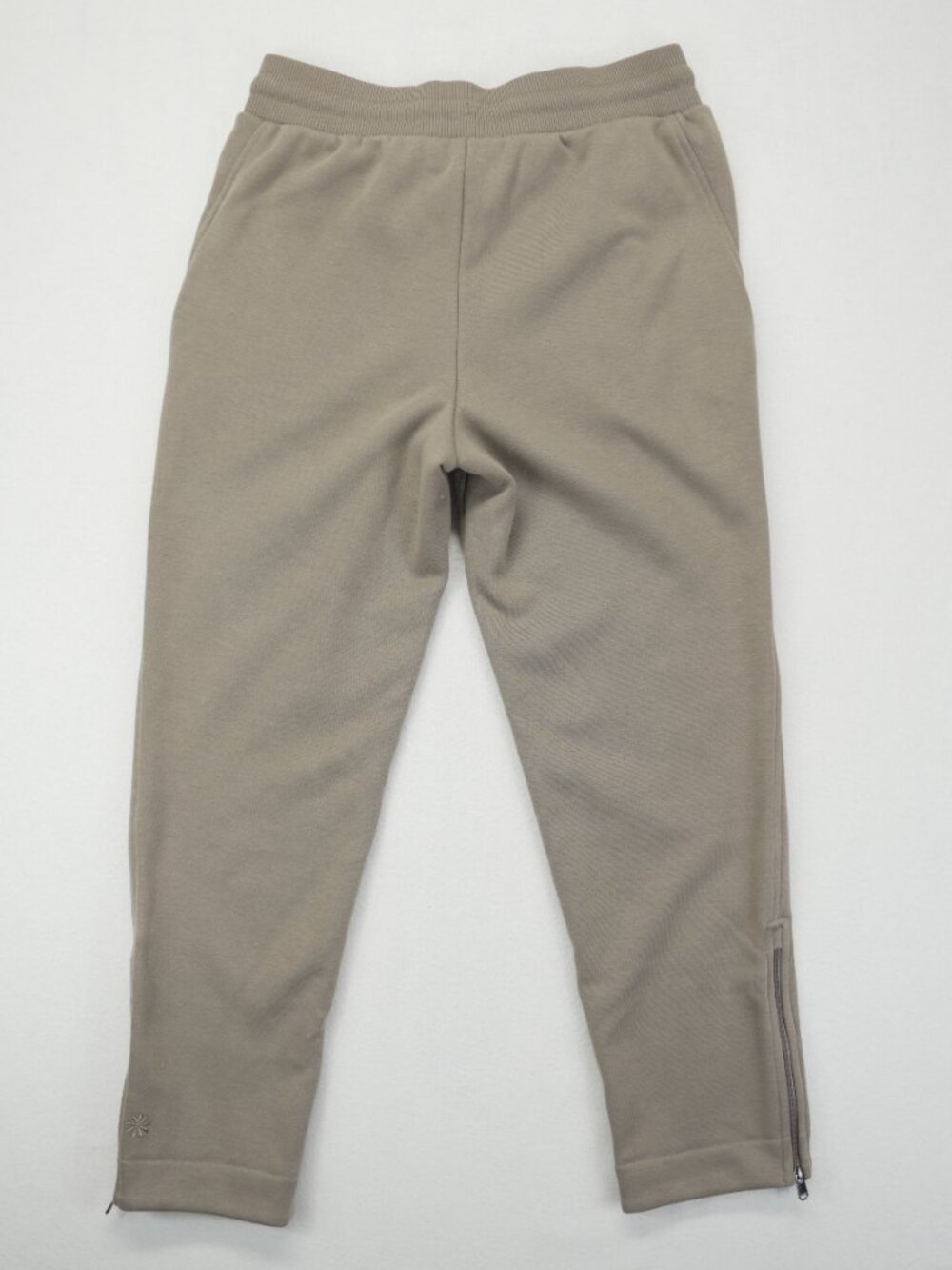 Athleta Cozy Karma High Rise Zip Ankle Pants Size Medium Beige Weekend - Picture 8 of 12